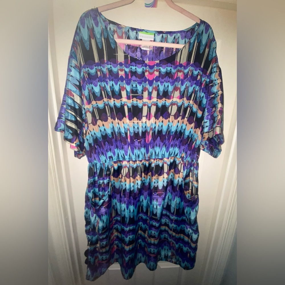 Tessuto Multicolored Plus Size Dress